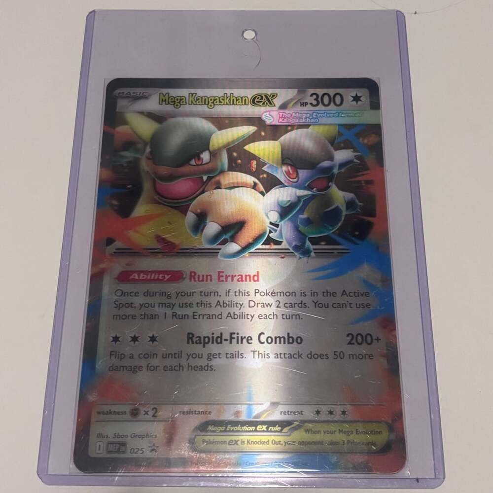 Pokemon JUMBO Mega Kangaskhan EX 025/106 Full Art Holo Card